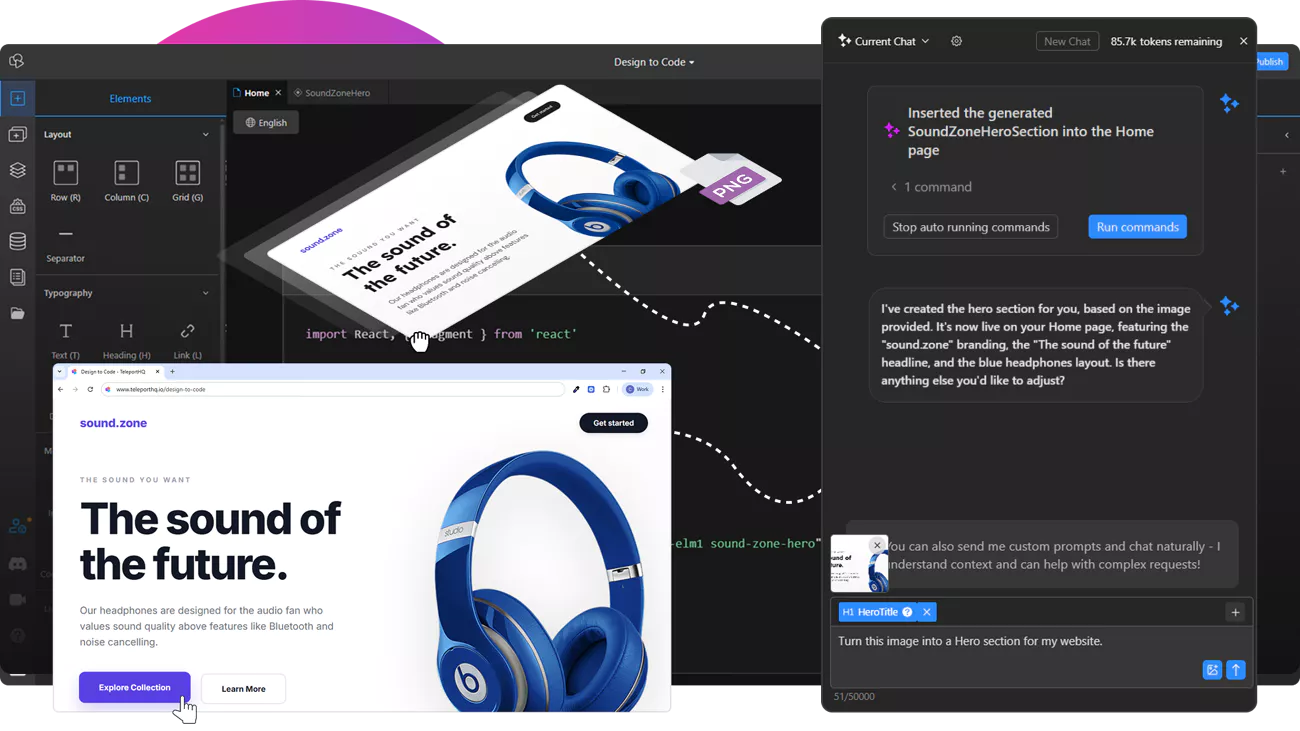design to html code converter